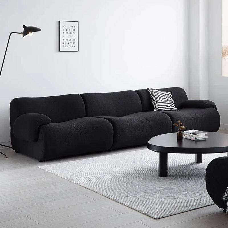Cream Modular Sherpa Cloud Sectional Sofa with High-Elastic Foam - Velvet Haven