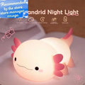 Cute Axolotl Night Light for Kids Room, Silicone Touch Control Bedside Lamp, USB Rechargeable Nursery Sleeping Light for Baby Toddler, Children's Gift - Velvet Haven