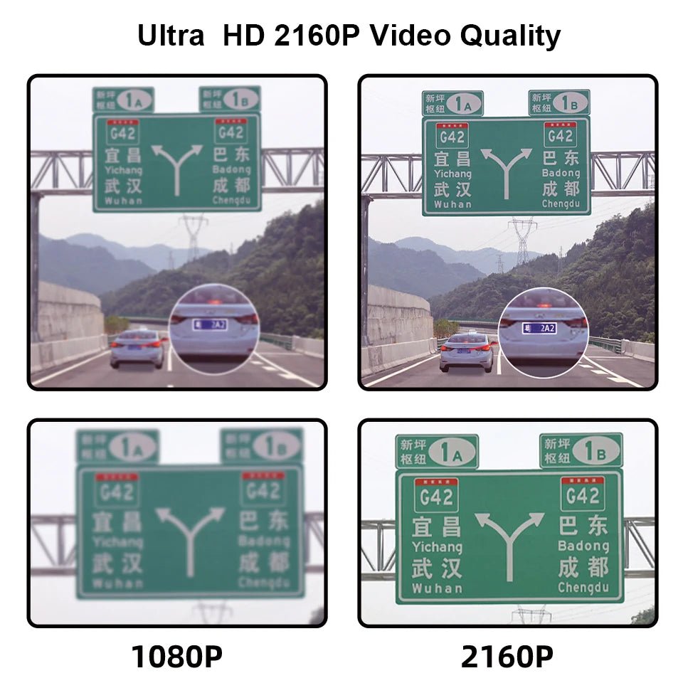 DashCam 4K Mini Car Dvr Video Recorder With GPS WIFI Support Dual Lens 1080P RearView Camera Night Vision Black Box 24h Parking - Velvet Haven