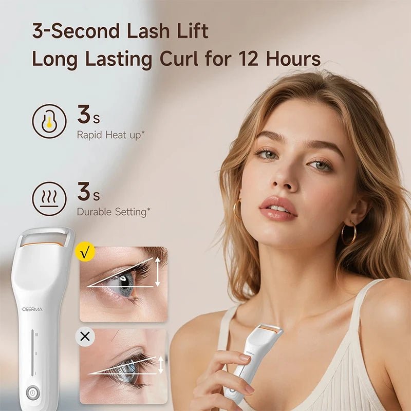 Deerma JM01 Heated Eyelash Curler, Rechargeable 3-Temp Lash Curler - Velvet Haven