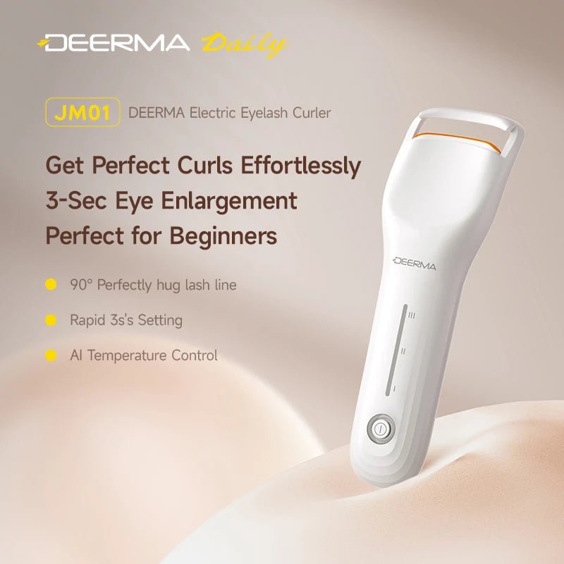 Deerma JM01 Heated Eyelash Curler, Rechargeable 3-Temp Lash Curler - Velvet Haven