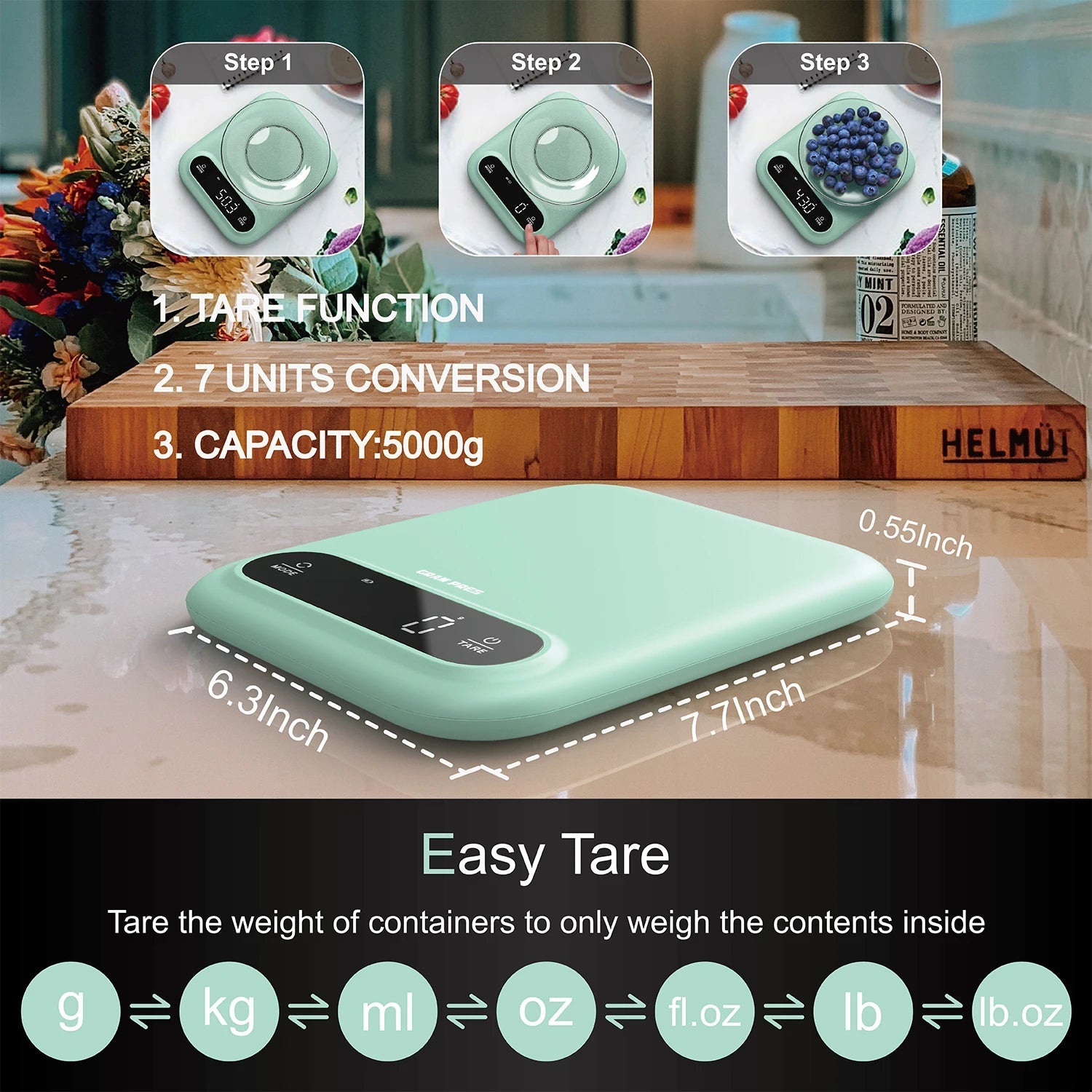 Digital Food Scale for Baking & Cooking with LED Display - Velvet Haven
