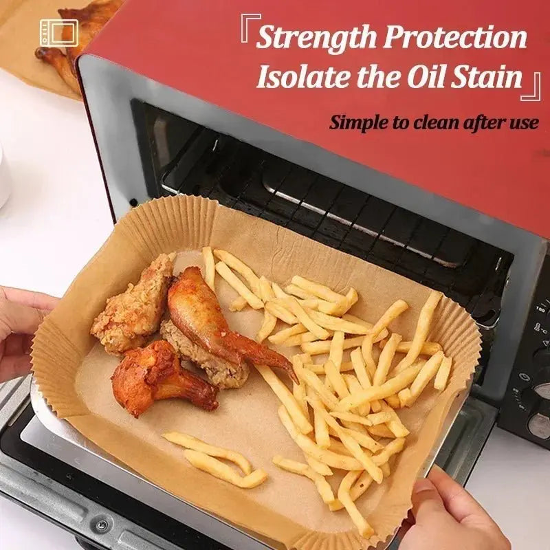 Disposable Air Fryer Paper Non-Stick Kitchen Baking Airfryer Mat Oilproof Micro-wave Barbecue Pad Baking Paper Liner Accessories - Velvet Haven