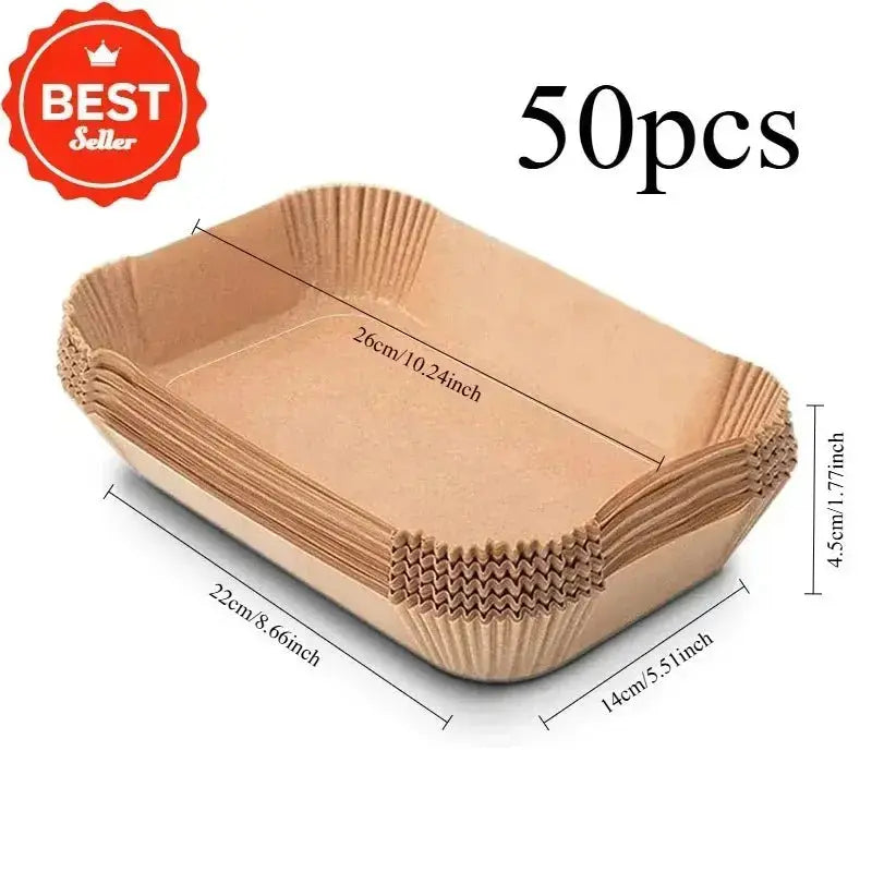 Disposable Air Fryer Paper Non-Stick Kitchen Baking Airfryer Mat Oilproof Micro-wave Barbecue Pad Baking Paper Liner Accessories - Velvet Haven