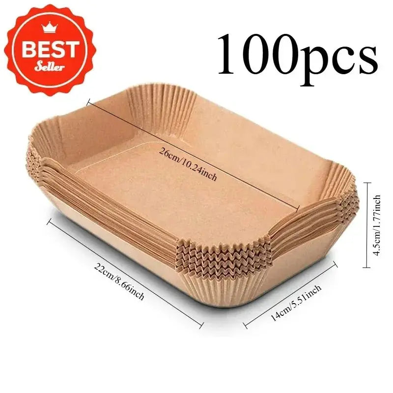 Disposable Air Fryer Paper Non-Stick Kitchen Baking Airfryer Mat Oilproof Micro-wave Barbecue Pad Baking Paper Liner Accessories - Velvet Haven