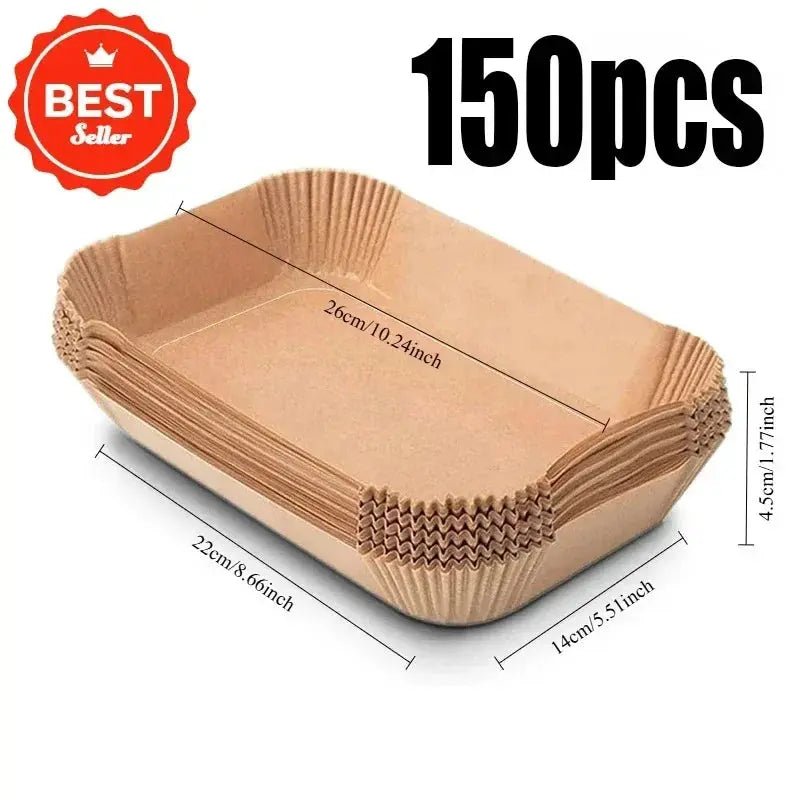 Disposable Rectangular Air Fryer Paper Liners - Non-Stick Parchment - Velvet Haven