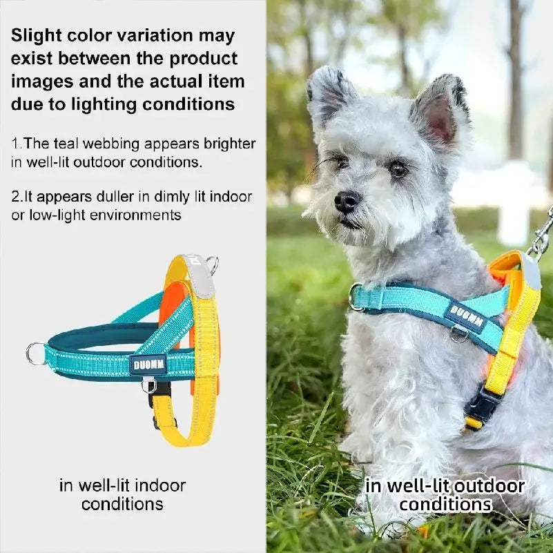 Dog Harness No Pull T-Shape Breathable Spring Summer Soft Padded Reflective Daily Outdoor Step In Walking Pet Harness Hiking - Velvet Haven
