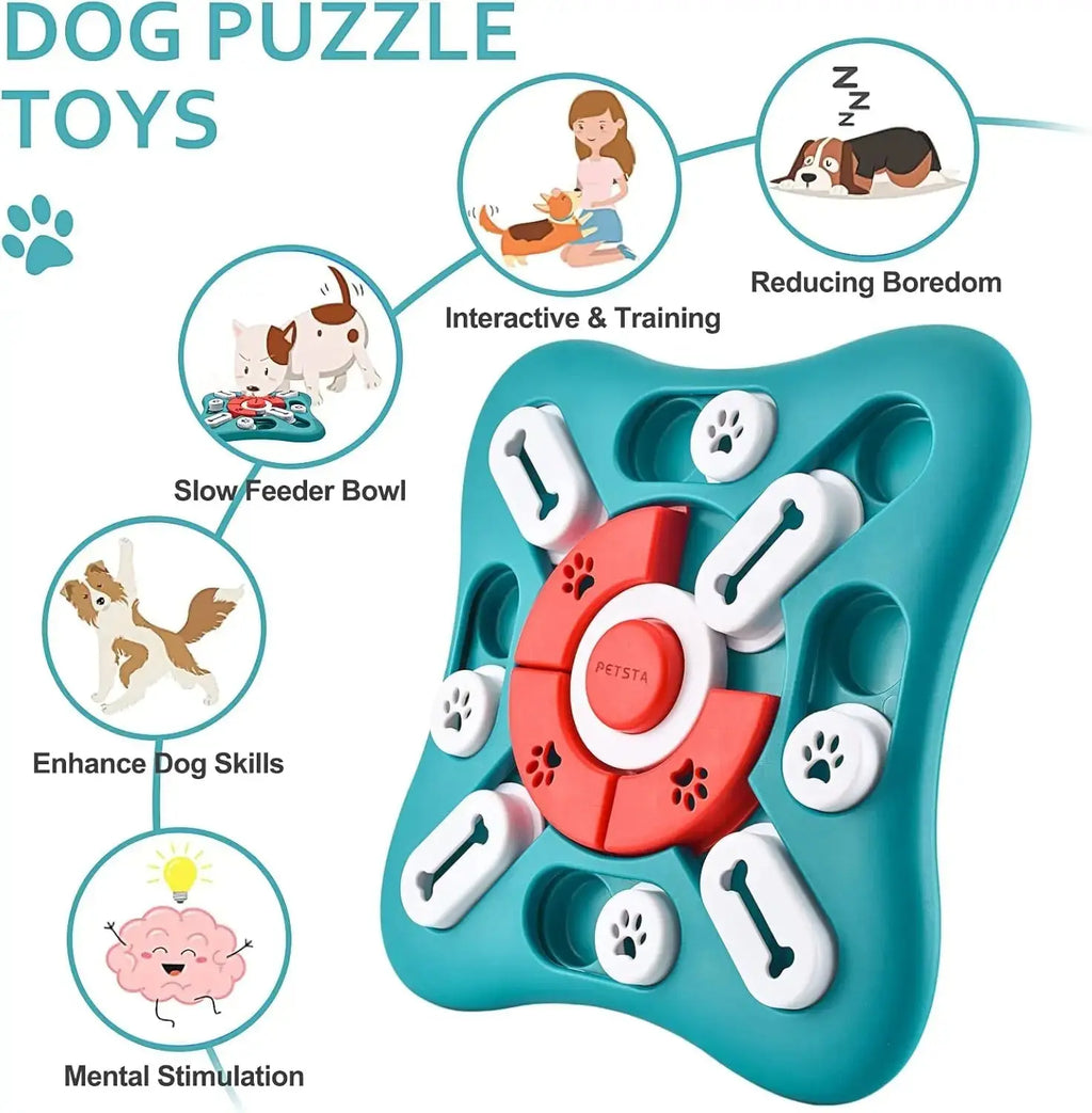 Dog Puzzle Toys, Treat Dispensing Dog Enrichment Toys for IQ Training and Brain Stimulation, Interactive Mentally Stimulating To - Velvet Haven
