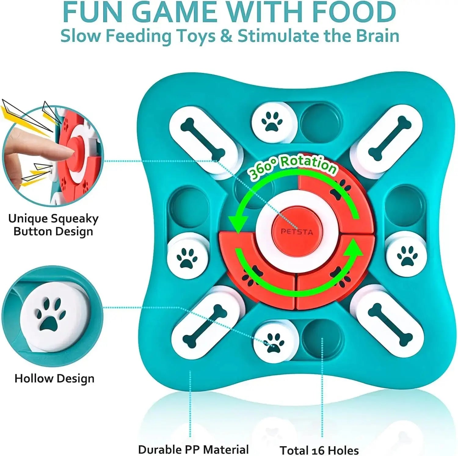 Dog Puzzle Toys, Treat Dispensing Dog Enrichment Toys for IQ Training and Brain Stimulation, Interactive Mentally Stimulating To - Velvet Haven