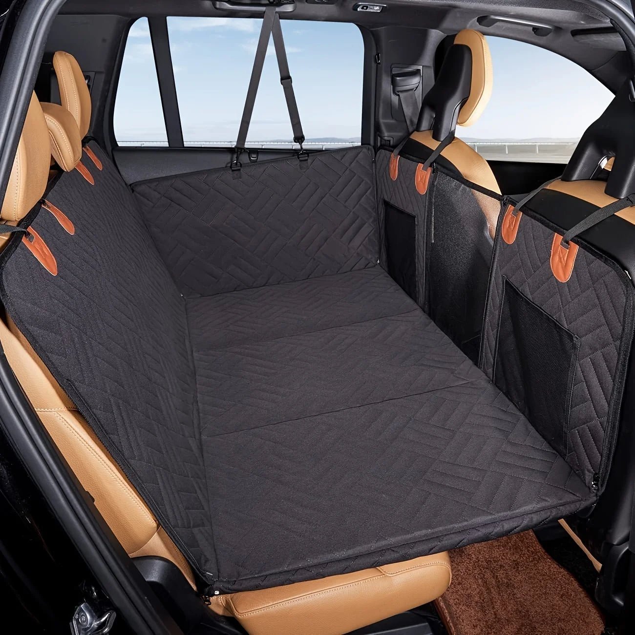 Waterproof Dog Car Seat Cover Hammock with Non-Slip Backing - Velvet Haven