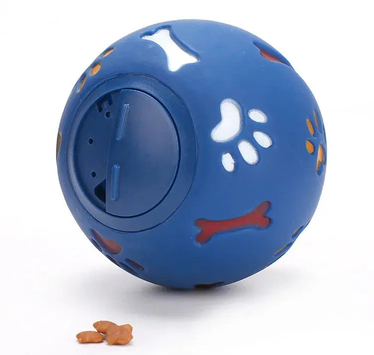 Dog Treat Ball, Slow Feeder Food Dispenser Toy for Cats & Dogs, Interactive Leakproof Rubber Chew Ball for Play & Training - Velvet Haven