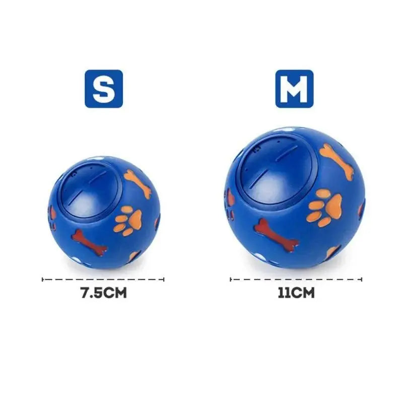 Dog Treat Ball, Slow Feeder Food Dispenser Toy for Cats & Dogs, Interactive Leakproof Rubber Chew Ball for Play & Training - Velvet Haven