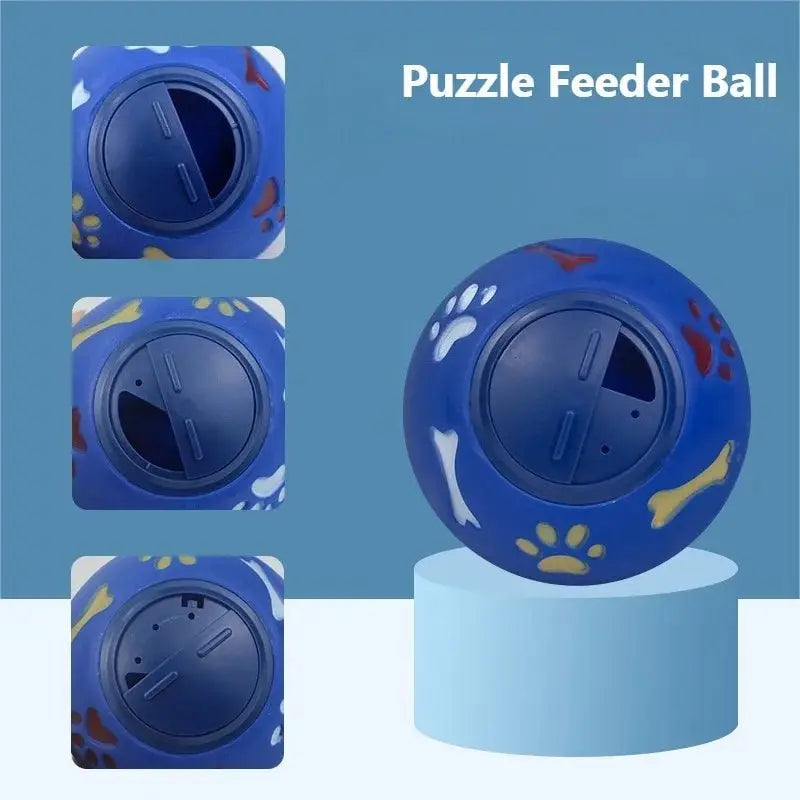 Dog Treat Ball, Slow Feeder Food Dispenser Toy for Cats & Dogs, Interactive Leakproof Rubber Chew Ball for Play & Training - Velvet Haven