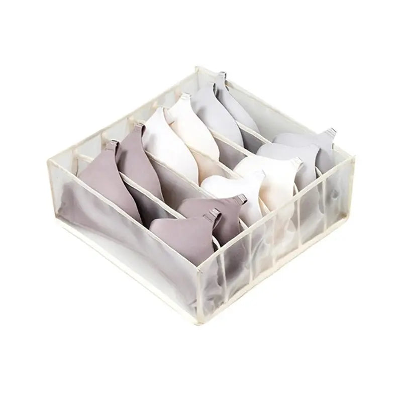 Dormitory Closet Organizer for Socks Home Separated Underwear Storage Box 30 Grids Bra Organizer Foldable Drawer Organizer - Velvet Haven