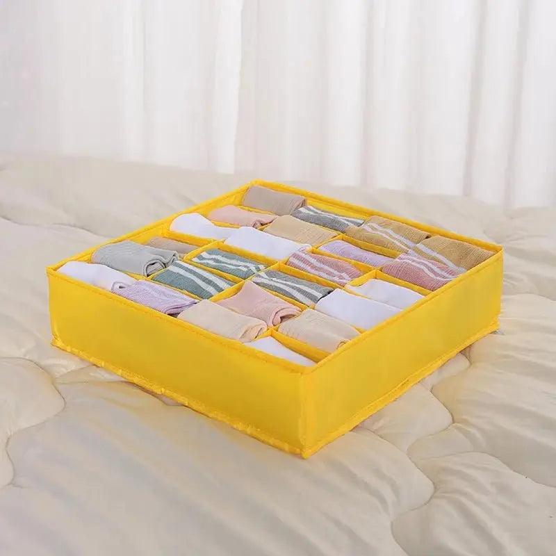 Dormitory Closet Organizer for Socks Home Separated Underwear Storage Box 30 Grids Bra Organizer Foldable Drawer Organizer - Velvet Haven