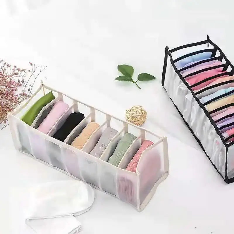 Dormitory Closet Organizer for Socks Home Separated Underwear Storage Box 30 Grids Bra Organizer Foldable Drawer Organizer - Velvet Haven