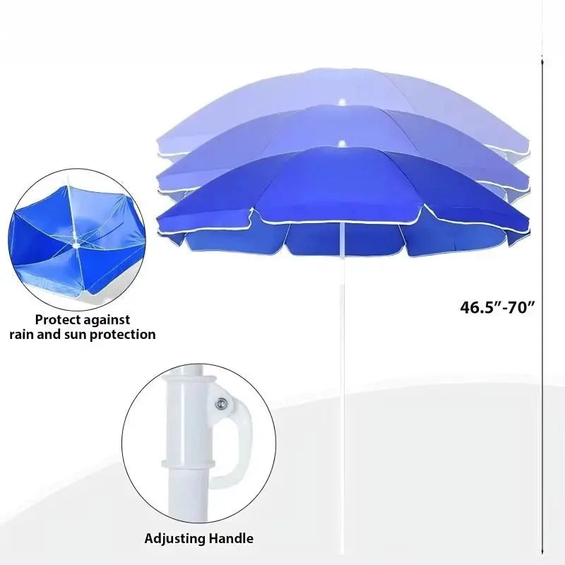 Double folding camping chair with umbrella and cooler bag, portable high-quality picnic chair set with cup holder - Velvet Haven