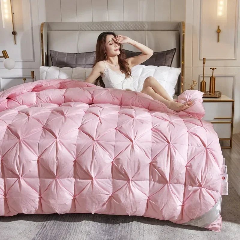 Down duvet 95 white goose down five-star hotel warm double single duvet core goose down duvet - Velvet Haven