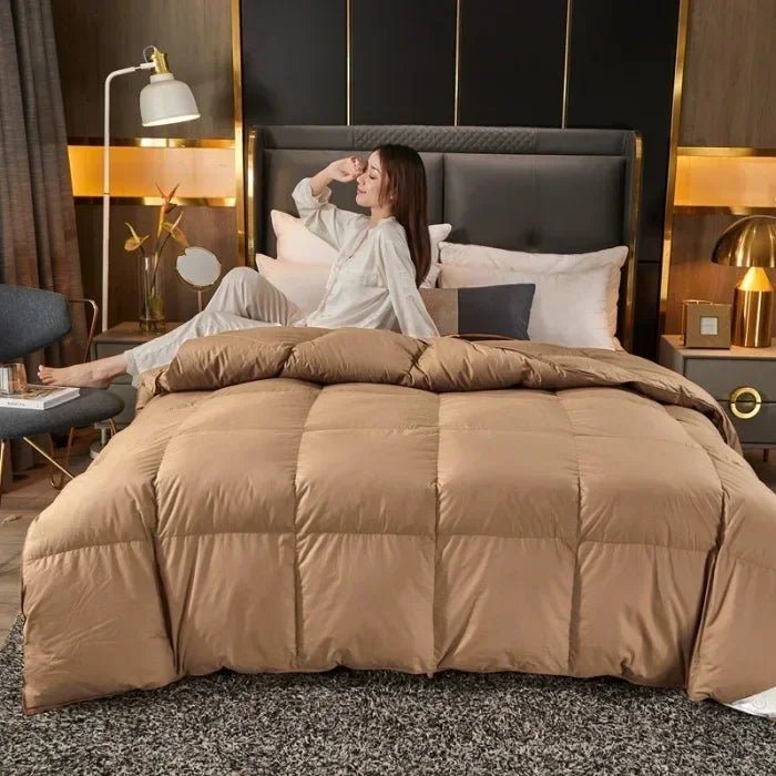 Down duvet 95 white goose down five-star hotel warm double single duvet core goose down duvet - Velvet Haven