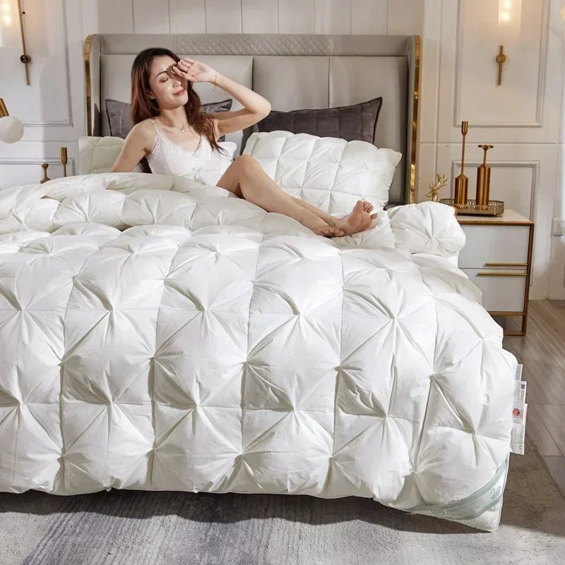 Down duvet 95 white goose down five-star hotel warm double single duvet core goose down duvet - Velvet Haven