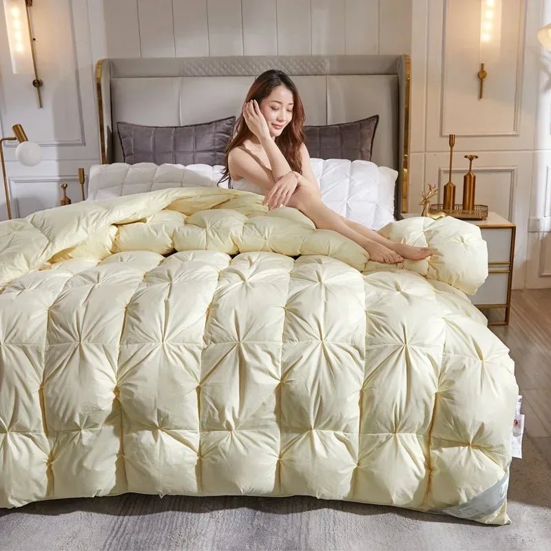 Down duvet 95 white goose down five-star hotel warm double single duvet core goose down duvet - Velvet Haven