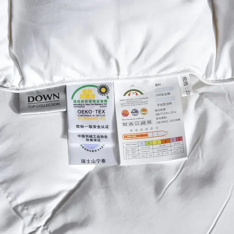 Down duvet 95 white goose down five-star hotel warm double single duvet core goose down duvet - Velvet Haven
