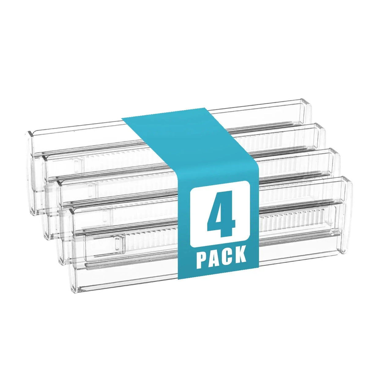 Drawer Dividers 4/6/8/12 Pack, Plastic Drawer Dividers for Baby Clothes, Kitchen Cutlery and Office Storage, Easy to Install - Velvet Haven