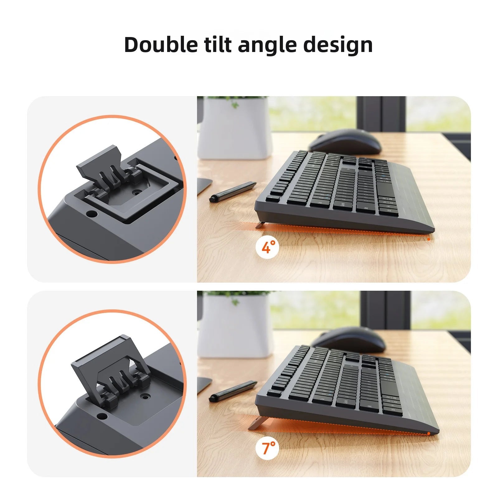 Dual-mode 2.4G Wireless Keyboard Mouse Combo Mute Rechargeable Keyboard Mouse Set With Multi-Function Keys for Windows PC Gamer - Velvet Haven