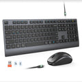 Dual-mode 2.4G Wireless Keyboard Mouse Combo Mute Rechargeable Keyboard Mouse Set With Multi-Function Keys for Windows PC Gamer - Velvet Haven