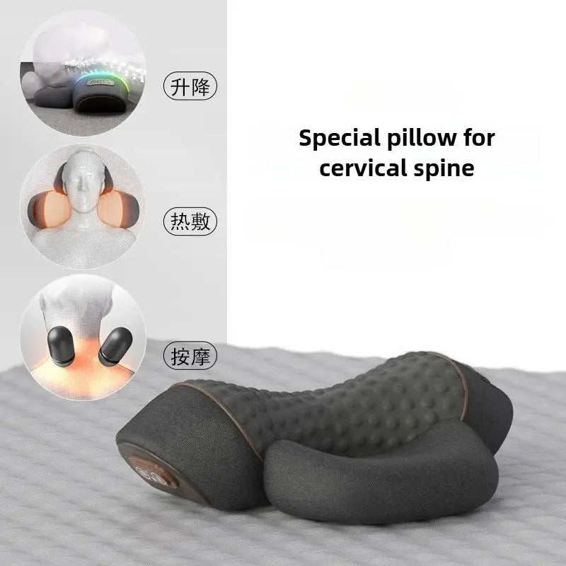 Electric hHeating Neck Pillow Back Cervical Traction Relax Sleeping Memory Foam Spine Support - Velvet Haven