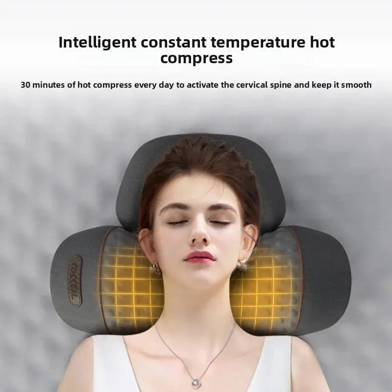 Electric hHeating Neck Pillow Back Cervical Traction Relax Sleeping Memory Foam Spine Support - Velvet Haven