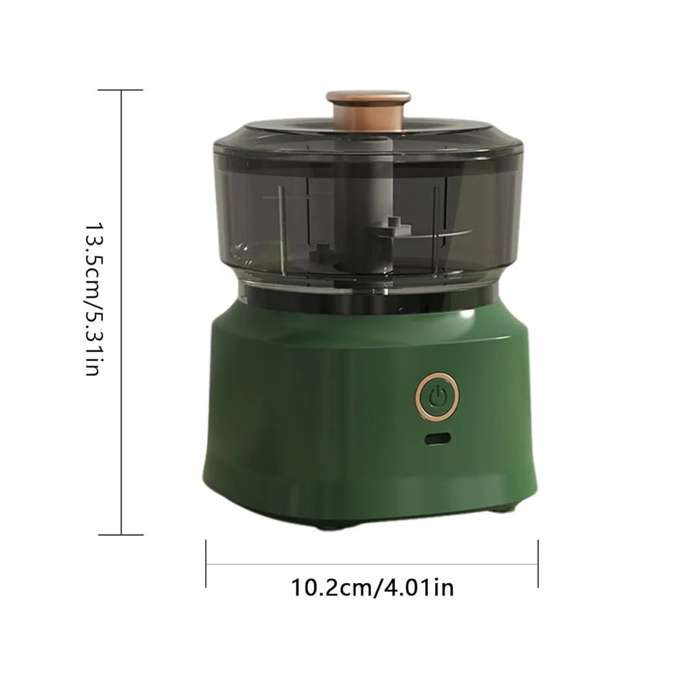 Electric Mini Food Chopper USB Rechargeable Garlic Onion Meat Grinder 350ML Portable Kitchen Food Processor - Velvet Haven
