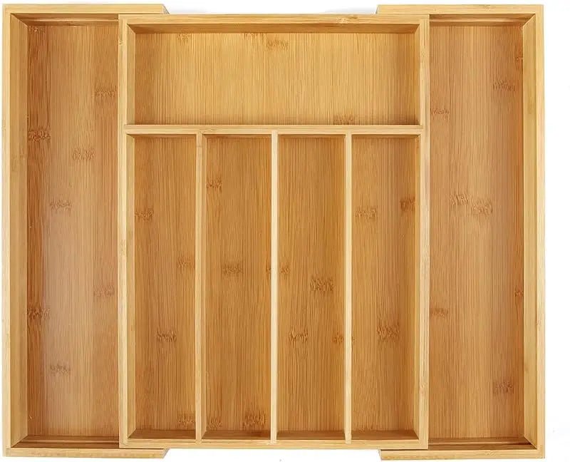 Expandable Bamboo Kitchen Drawer Organizer,Adjustable Cutlery Holder and Cutlery Tray Organizer,Drawer divider for silverware,Ta - Velvet Haven