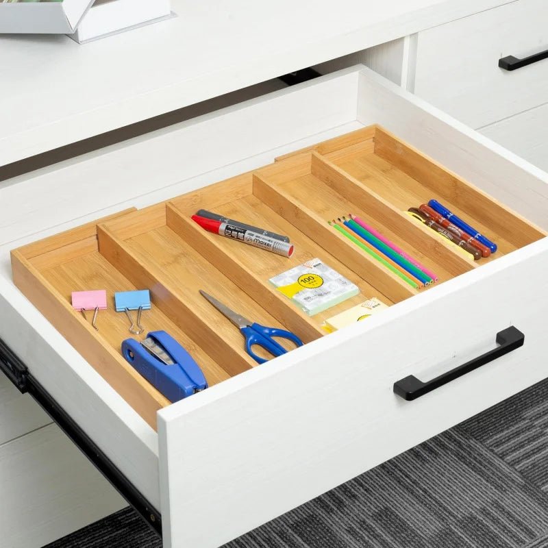 Expandable Bamboo Kitchen Drawer Organizer,Adjustable Cutlery Holder and Cutlery Tray Organizer,Drawer divider for silverware,Ta - Velvet Haven