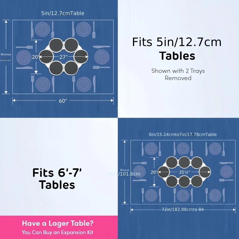 Expandable Lazy Susan 360° Rotating Kitchen Tray - Velvet Haven