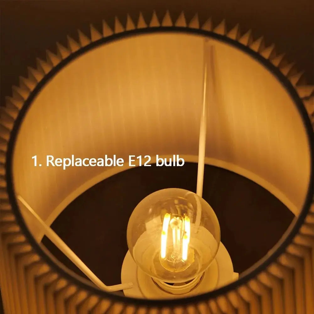 Fabric Desk Lamp Rechargeable Touch Table Lamp Replaceable E12 Bulb 2700K For Restaurant Hotel Room Bedside Decor Lighing - Velvet Haven