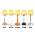 Fabric Desk Lamp Rechargeable Touch Table Lamp Replaceable E12 Bulb 2700K For Restaurant Hotel Room Bedside Decor Lighing - Velvet Haven