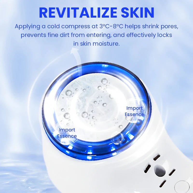 Facial Cold Hammer Cooling Skin Care Device with Blue LED - Velvet Haven
