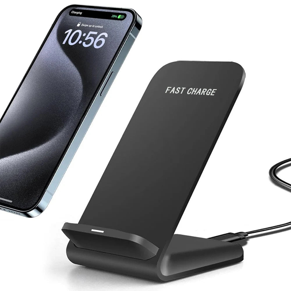 Fast Wireless Charging Stand Compatible with Samsung S24/S23/S22/S21 Ultra, iPhone 17‑12 Pro Max & Xiaomi Smartphones - Velvet Haven