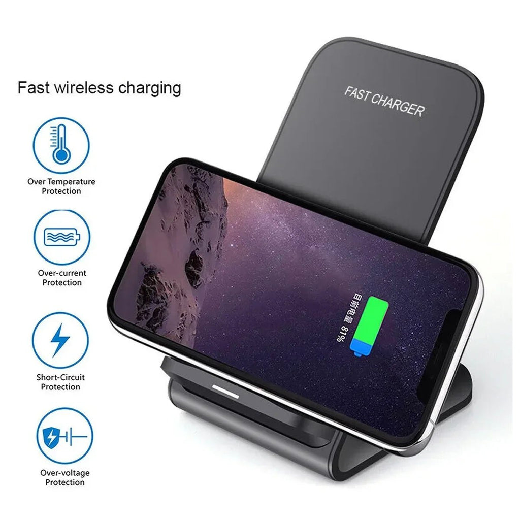 Fast Wireless Charging Stand Compatible with Samsung S24/S23/S22/S21 Ultra, iPhone 17‑12 Pro Max & Xiaomi Smartphones - Velvet Haven