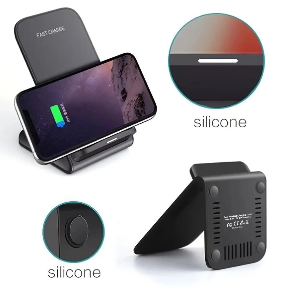 Fast Wireless Charging Stand Compatible with Samsung S24/S23/S22/S21 Ultra, iPhone 17‑12 Pro Max & Xiaomi Smartphones - Velvet Haven