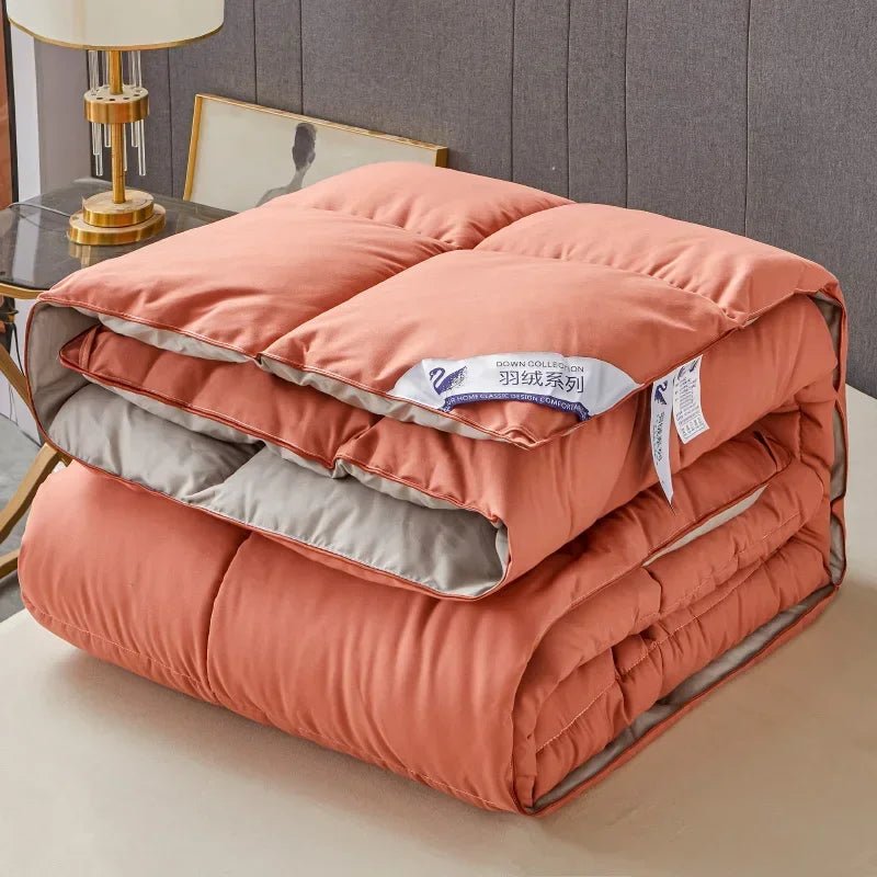 Five-star Hotel Duvet 95 White Goose Down Thick Warm Winter Quilt Spring and Autumn Quilt Duvet Insert Student Dormitory Quilt - Velvet Haven