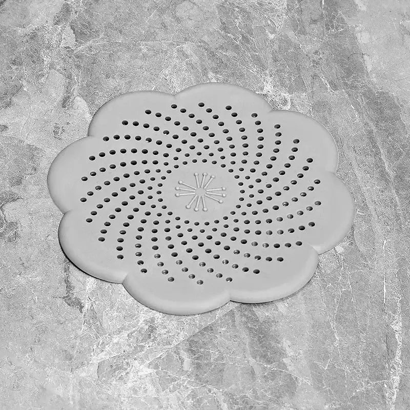 Flower Shape Silicone Floor Drain Cover Mesh Sink Strainer Anti-blocking Hair Clean Up Waste Catcher Kitchen Bathroom Accessory - Velvet Haven