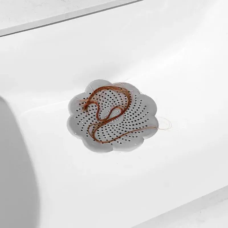 Flower Shape Silicone Floor Drain Cover Mesh Sink Strainer Anti-blocking Hair Clean Up Waste Catcher Kitchen Bathroom Accessory - Velvet Haven