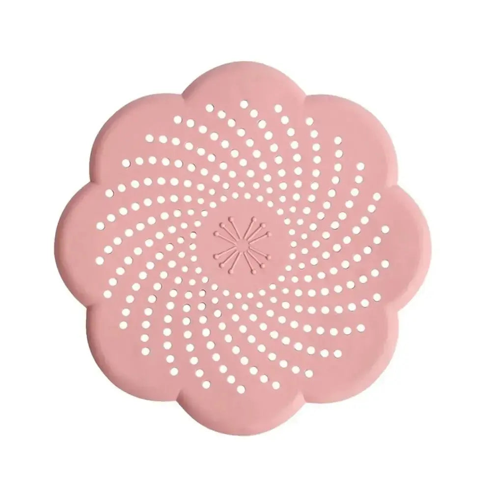 Flower Shape Silicone Floor Drain Cover Mesh Sink Strainer Anti-blocking Hair Clean Up Waste Catcher Kitchen Bathroom Accessory - Velvet Haven