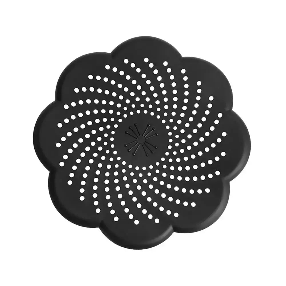Flower Shape Silicone Floor Drain Cover Mesh Sink Strainer Anti-blocking Hair Clean Up Waste Catcher Kitchen Bathroom Accessory - Velvet Haven