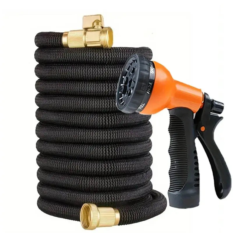 FLOWERS SPRAL Multi-Function Gun Hose High-Pressure Garden Hose Reels with Retractable Design Portable Spray Nozzle for Car Wash - Velvet Haven