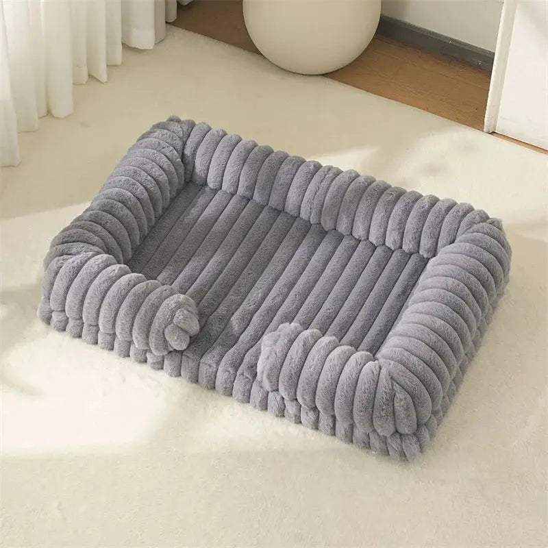 Foam Sofa S M L XL XXL Calming Dog Bed Orthopedic Memory Foam Sofa Couch Waterproof Removable Cover Plush Mat for Small Medium - Velvet Haven