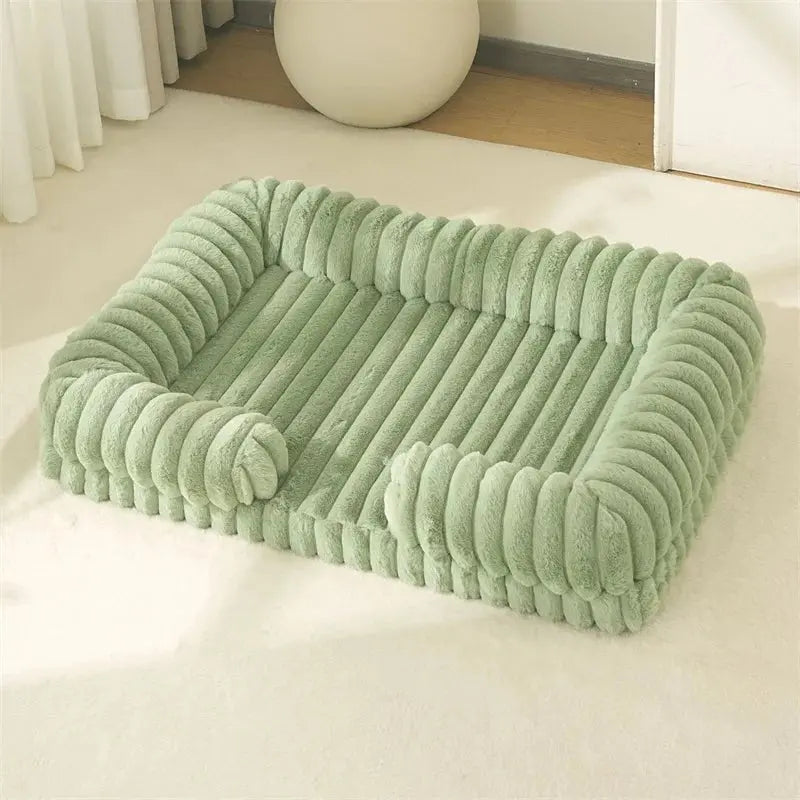 Foam Sofa S M L XL XXL Calming Dog Bed Orthopedic Memory Foam Sofa Couch Waterproof Removable Cover Plush Mat for Small Medium - Velvet Haven