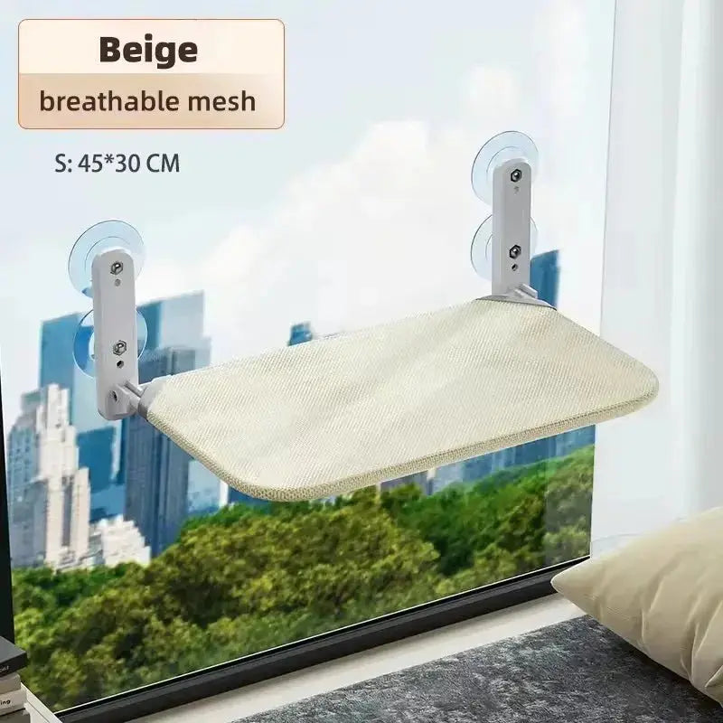 Foldable Cat Window Hammock Suction Cup Glass Balcony Hanging Bed Washable Sturdy Pet Lounge Sunbathing Nest Rest Seat For Cat - Velvet Haven